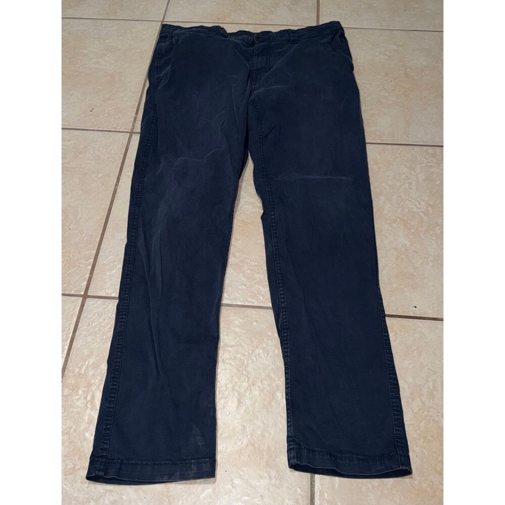 George Men's Navy Blue Slim Straight Dress Pants